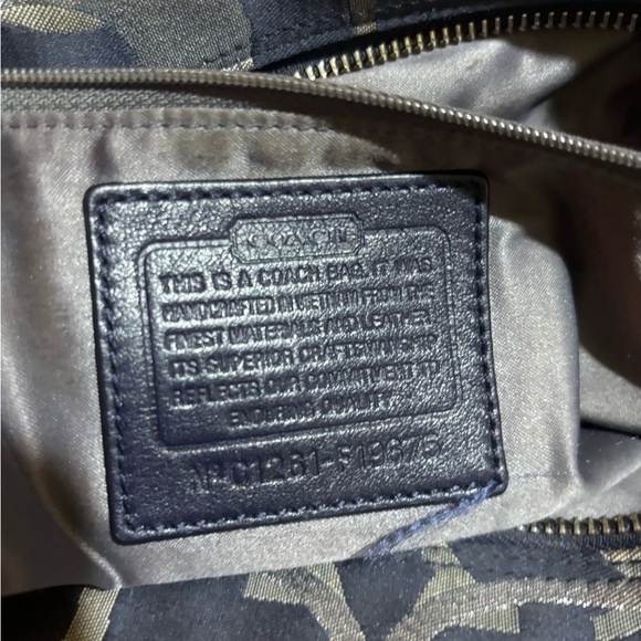 CoachCC signature print  Black and Gray Signature Tote Bag